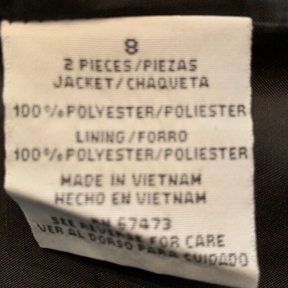 Vintage Black and White Wool Blazer by Danny and Nicole - Picture 5 of 8